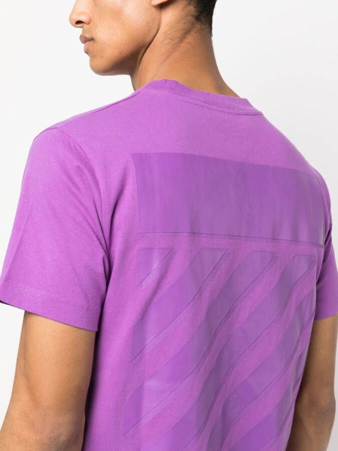 Off-White T-shirt met logoprint Paars
