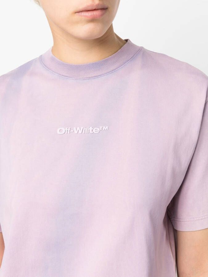 Off-White T-shirt met logoprint Roze
