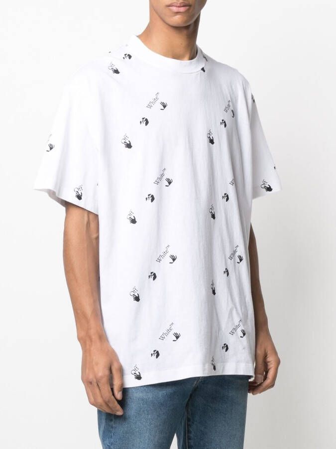 Off-White T-shirt met logoprint Wit