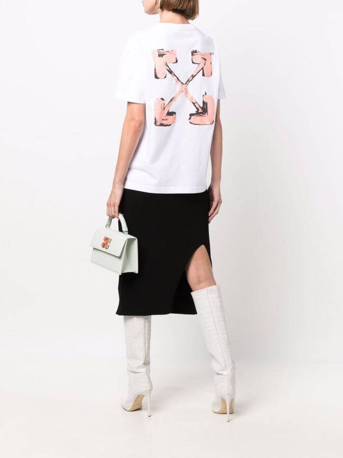 Off-White T-shirt met logoprint Wit