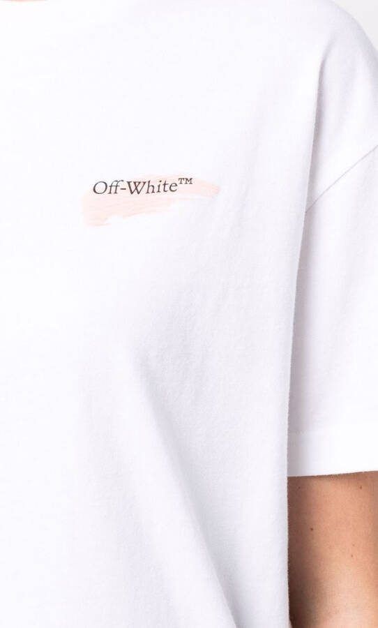 Off-White T-shirt met logoprint Wit