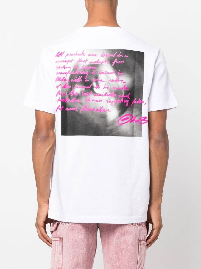 Off-White T-shirt met logoprint Wit