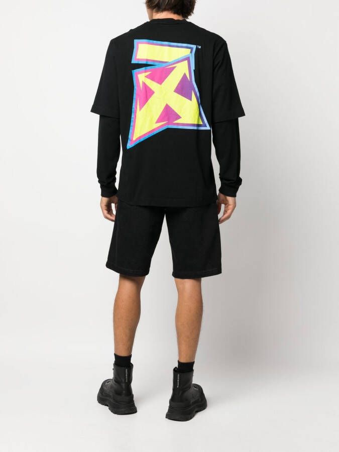 Off-White T-shirt met logoprint Zwart