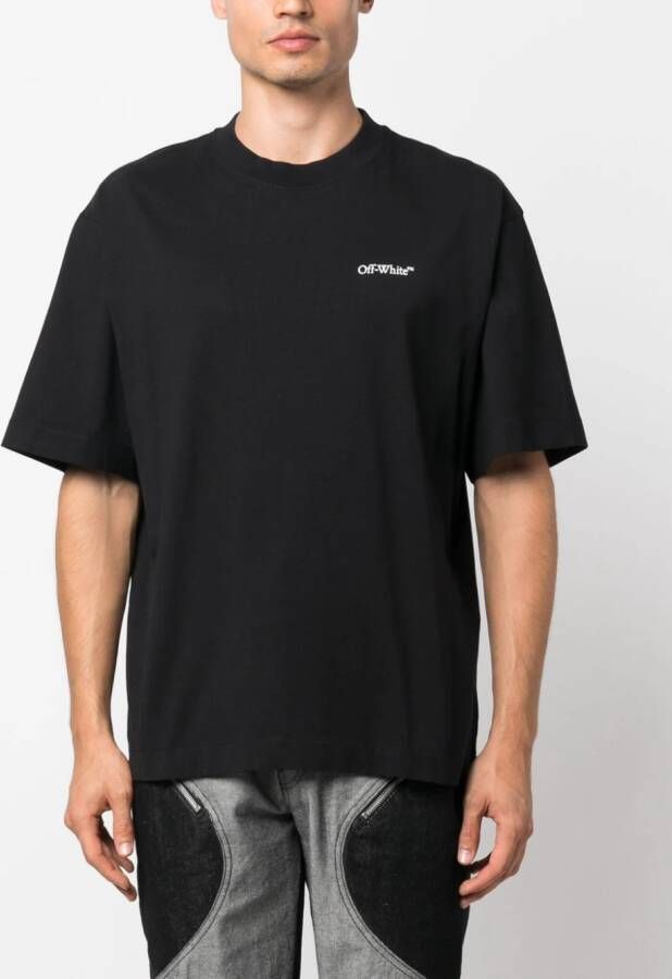 Off-White T-shirt met logoprint Zwart