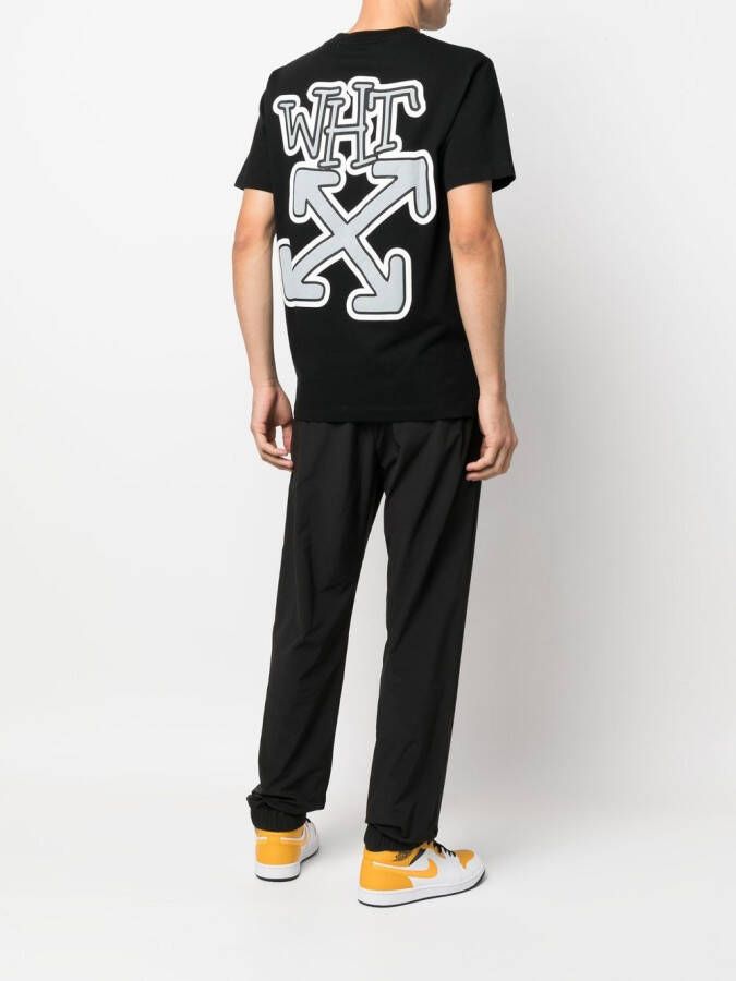 Off-White T-shirt met logoprint Zwart