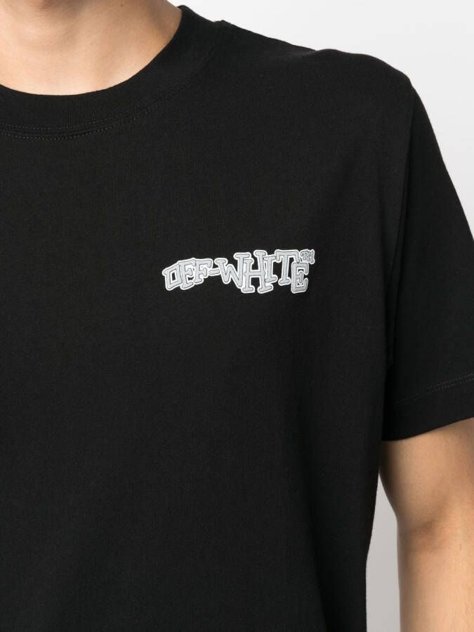 Off-White T-shirt met logoprint Zwart