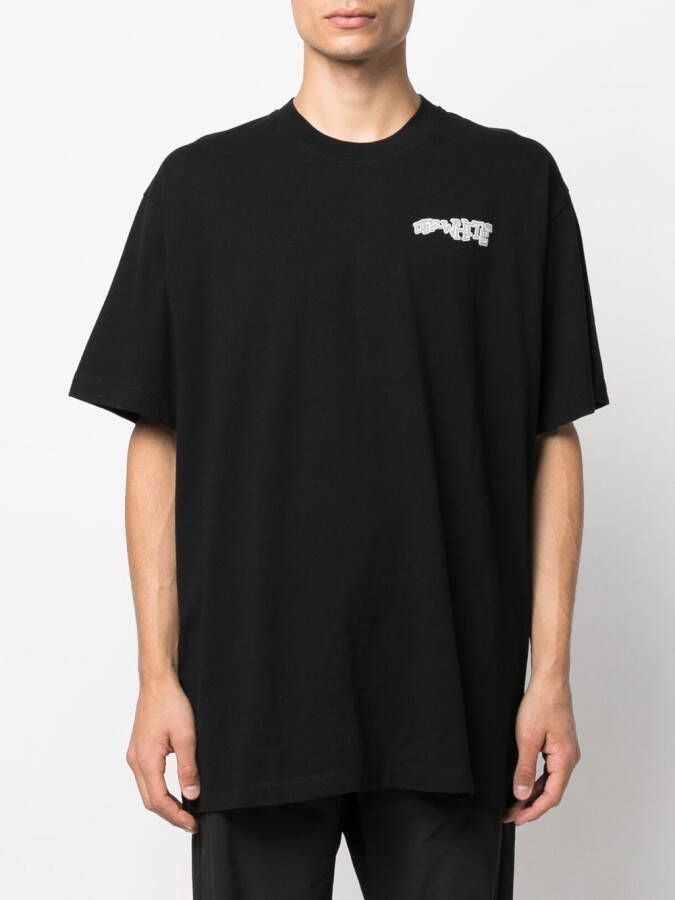 Off-White T-shirt met logoprint Zwart