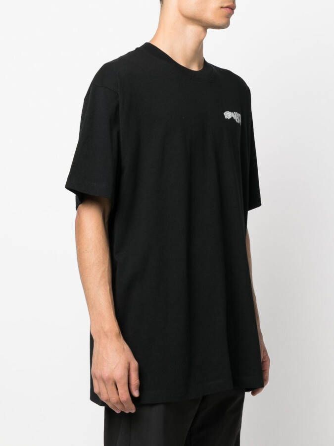 Off-White T-shirt met logoprint Zwart