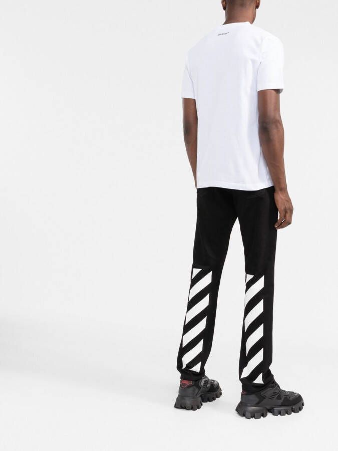 Off-White T-shirt met pijlprint Wit