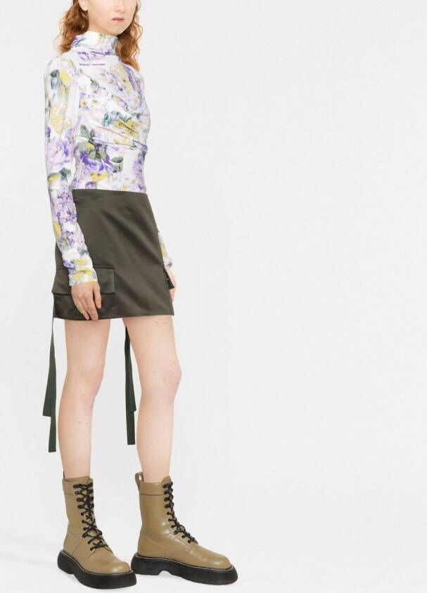 Off-White T-shirt met print Groen
