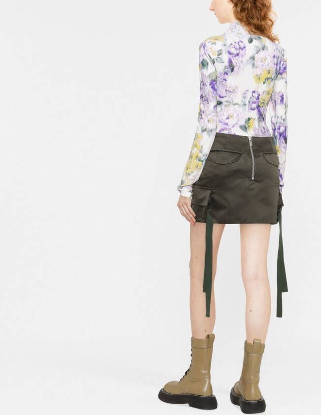 Off-White T-shirt met print Groen