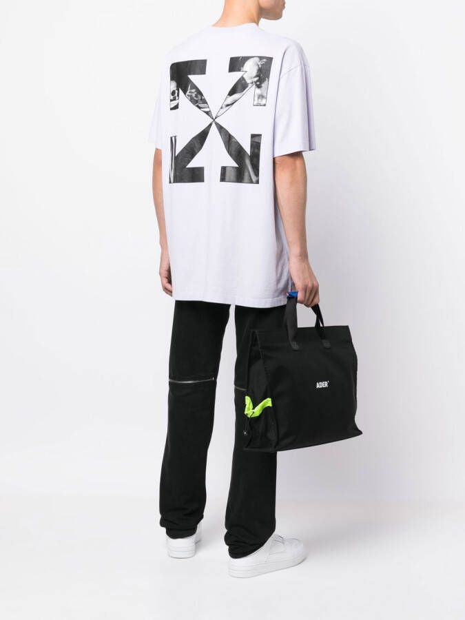 Off-White T-shirt met print Paars