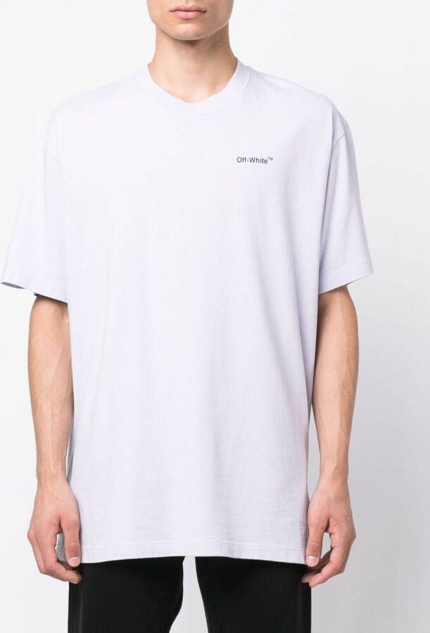 Off-White T-shirt met print Paars
