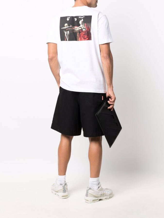 Off-White T-shirt met print Wit