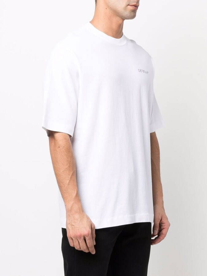 Off-White T-shirt met print Wit