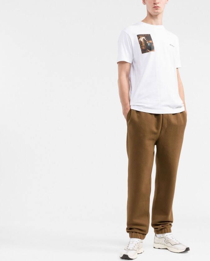 Off-White T-shirt met print Wit
