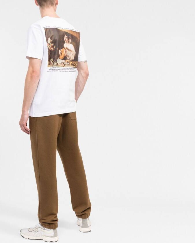 Off-White T-shirt met print Wit