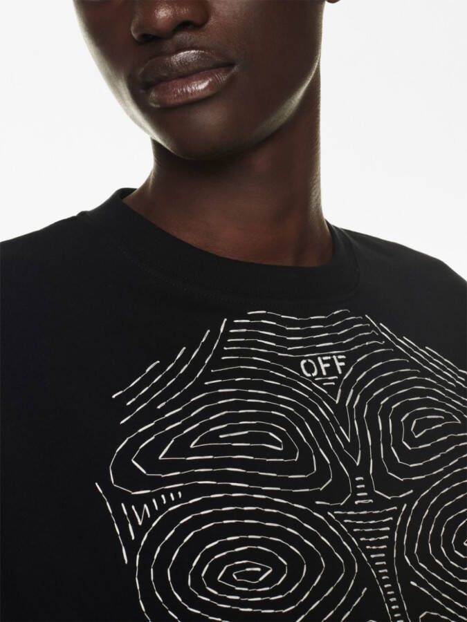 Off-White T-shirt met print Zwart