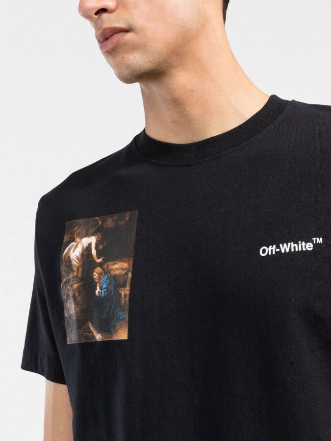 Off-White T-shirt met print Zwart