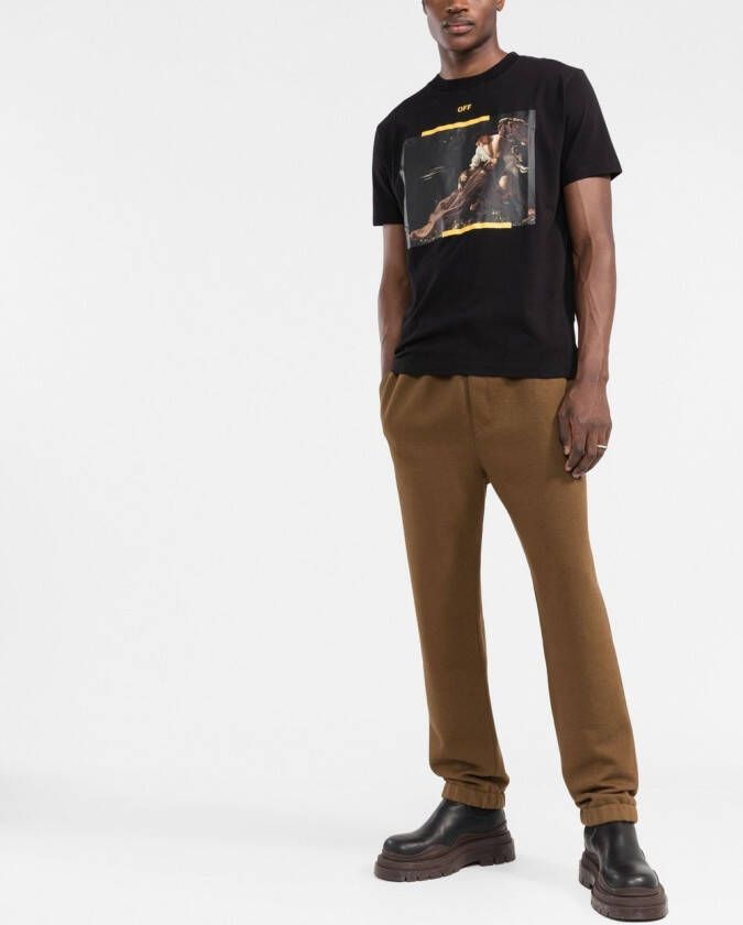 Off-White T-shirt met print Zwart