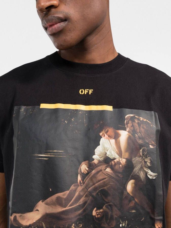 Off-White T-shirt met print Zwart