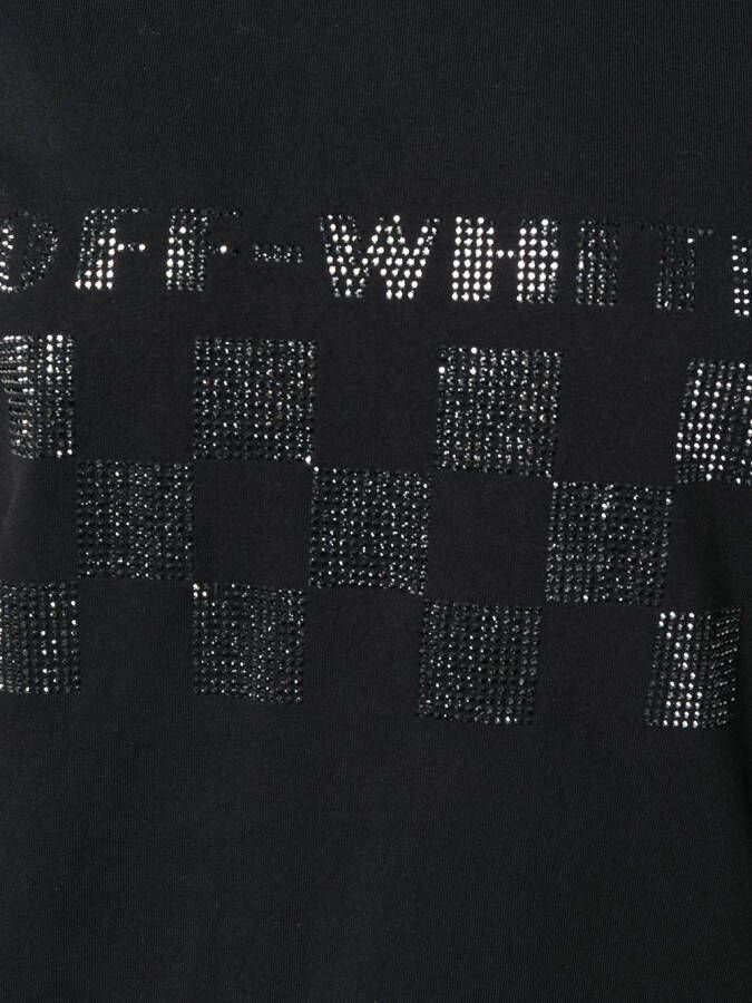 Off-White T-shirt verfraaid met logoprint Zwart