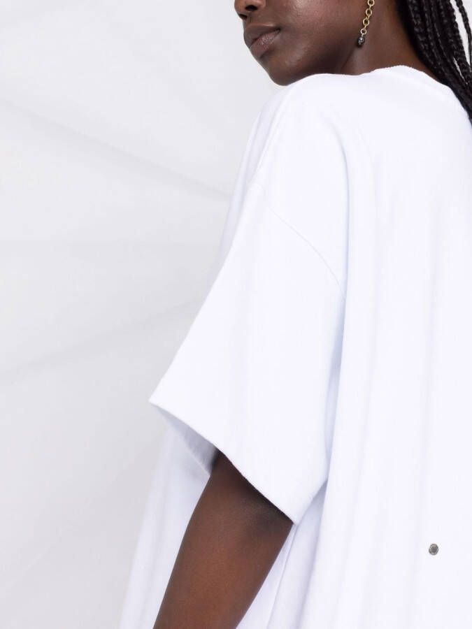 Off-White T-shirtjurk met logoprint Wit