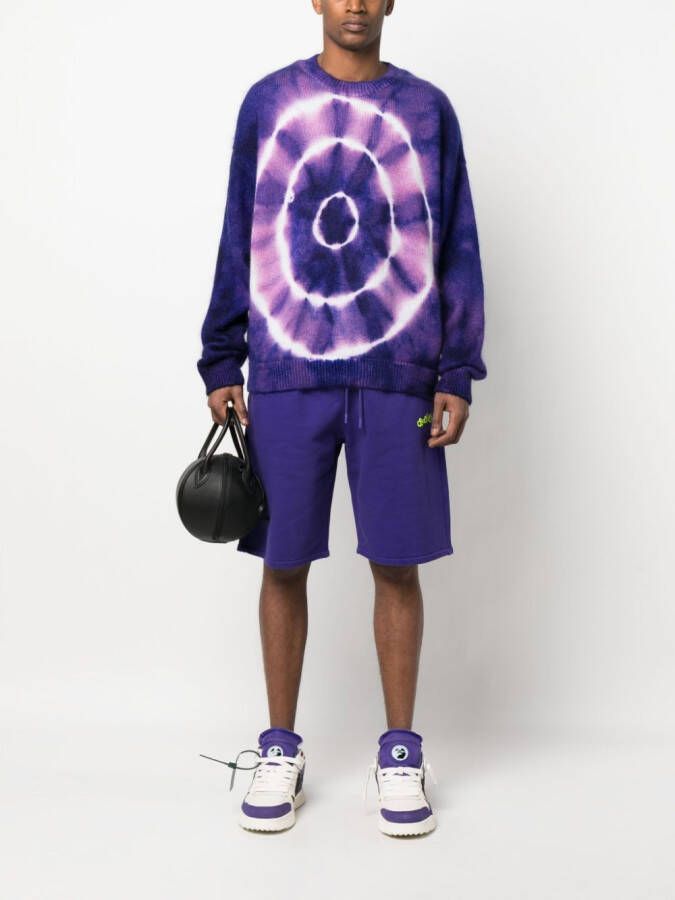 Off-White Trui met tie-dye print Paars