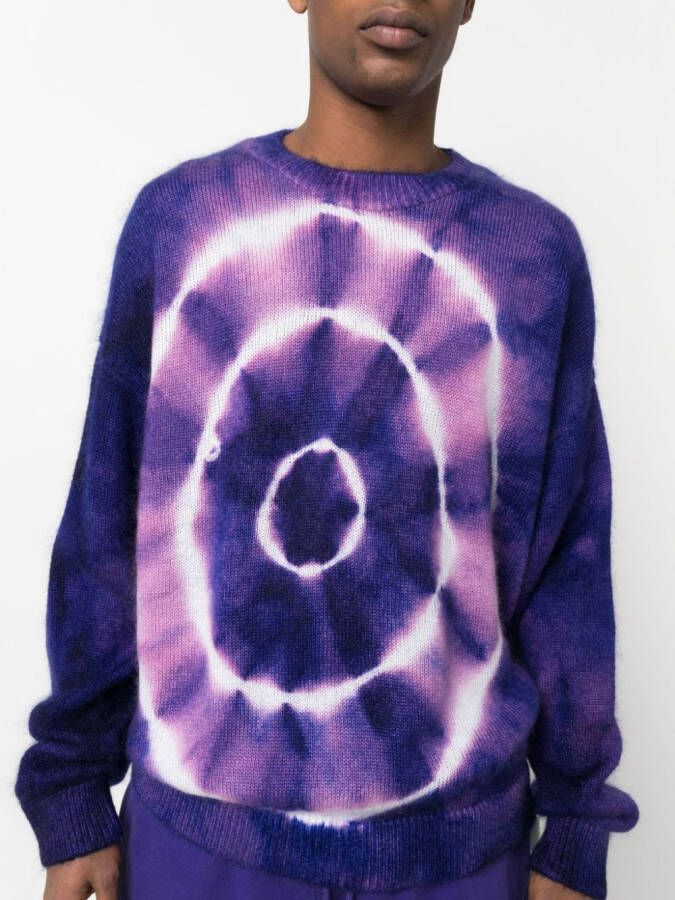 Off-White Trui met tie-dye print Paars