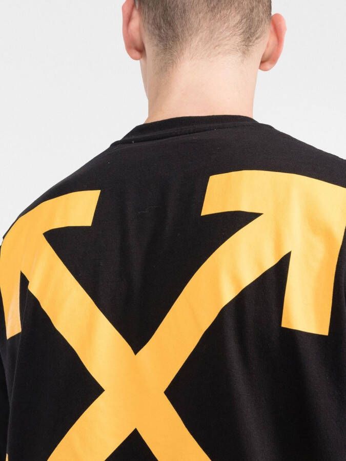 Off-White Top met pijlenprint Zwart