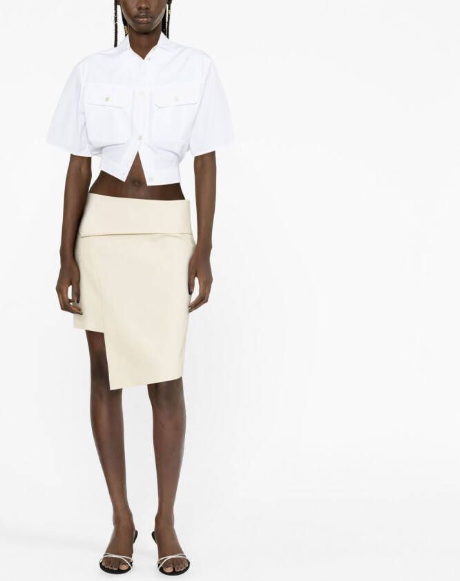 Off-White Cropped blouse Wit