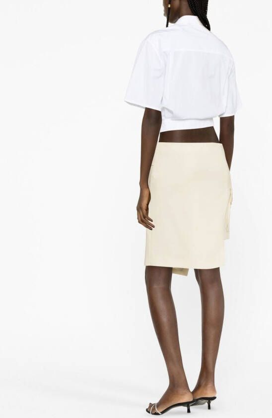 Off-White Cropped blouse Wit