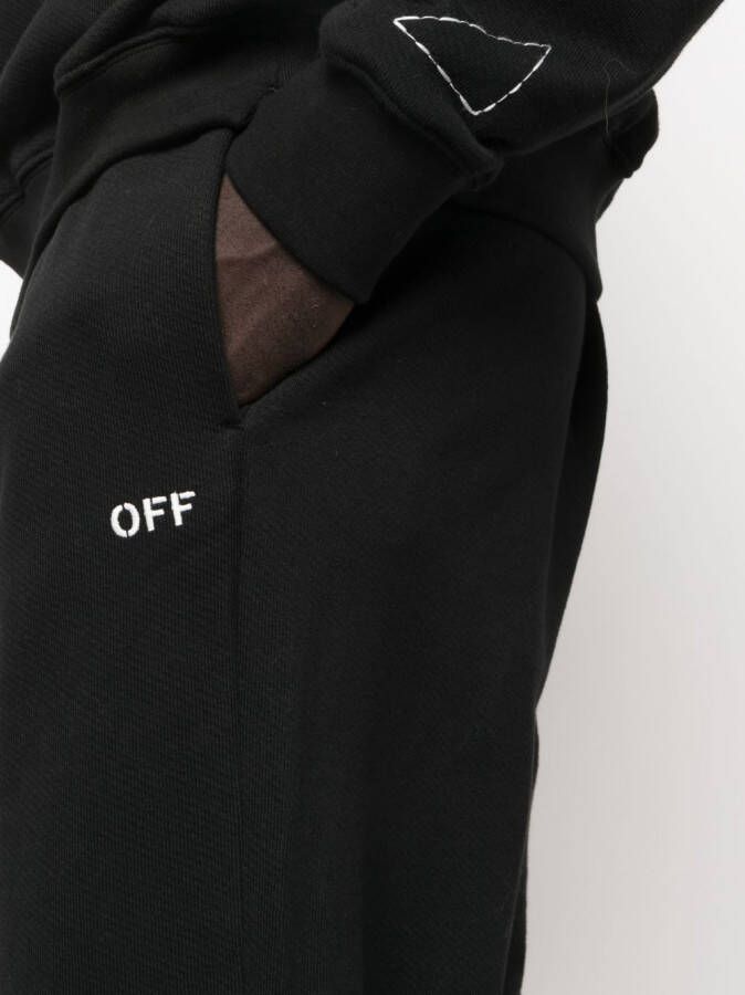 Off-White Trainingsbroek met geborduurde Diag streep Zwart