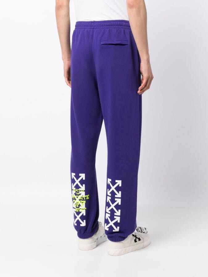 Off-White Trainingsbroek met logoprint Paars