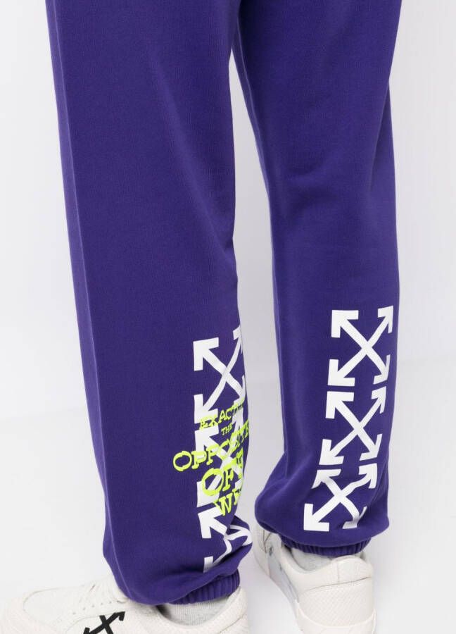 Off-White Trainingsbroek met logoprint Paars