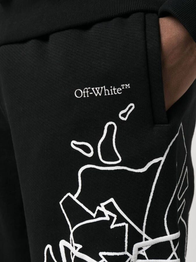 Off-White Trainingsbroek met print Zwart