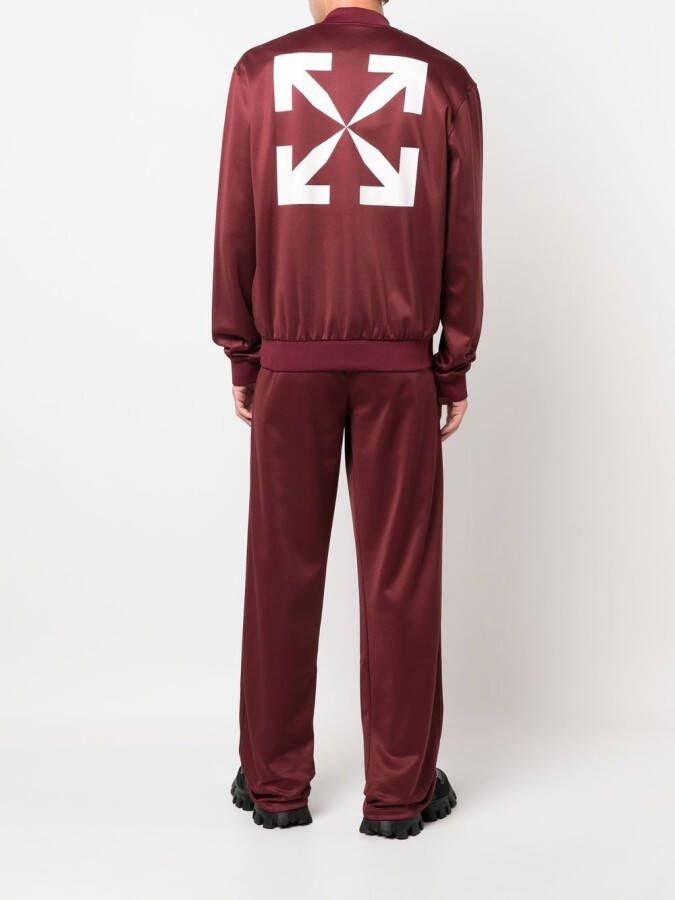 Off-White Trainingsjack met pijlprint Rood