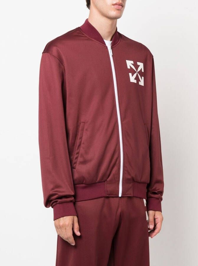 Off-White Trainingsjack met pijlprint Rood