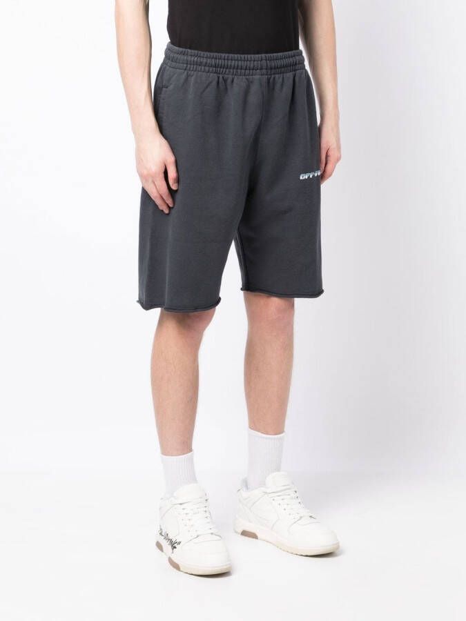 Off-White Trainingsshorts met logoprint Grijs