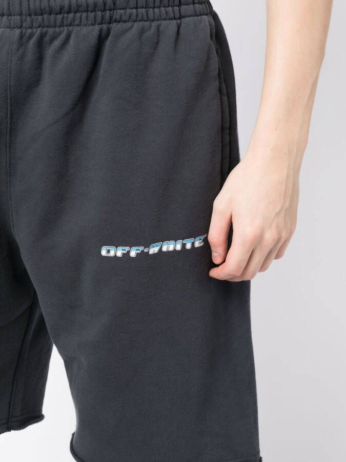 Off-White Trainingsshorts met logoprint Grijs