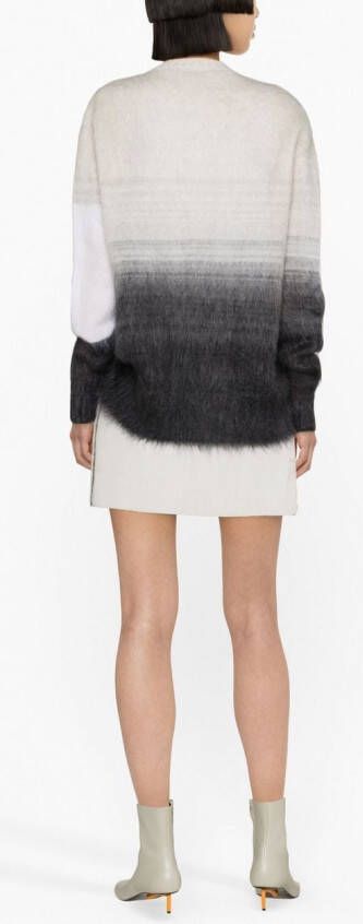 Off-White Trui met intarsia logo Grijs