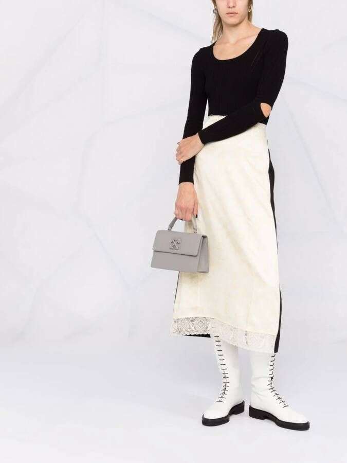 Off-White Trui met intarsia logo Zwart