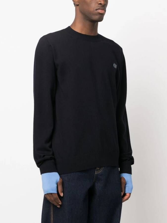 Off-White Trui met ronde hals Blauw