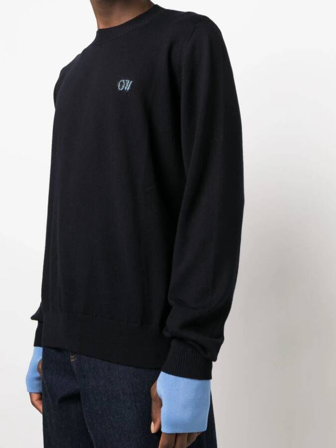 Off-White Trui met ronde hals Blauw