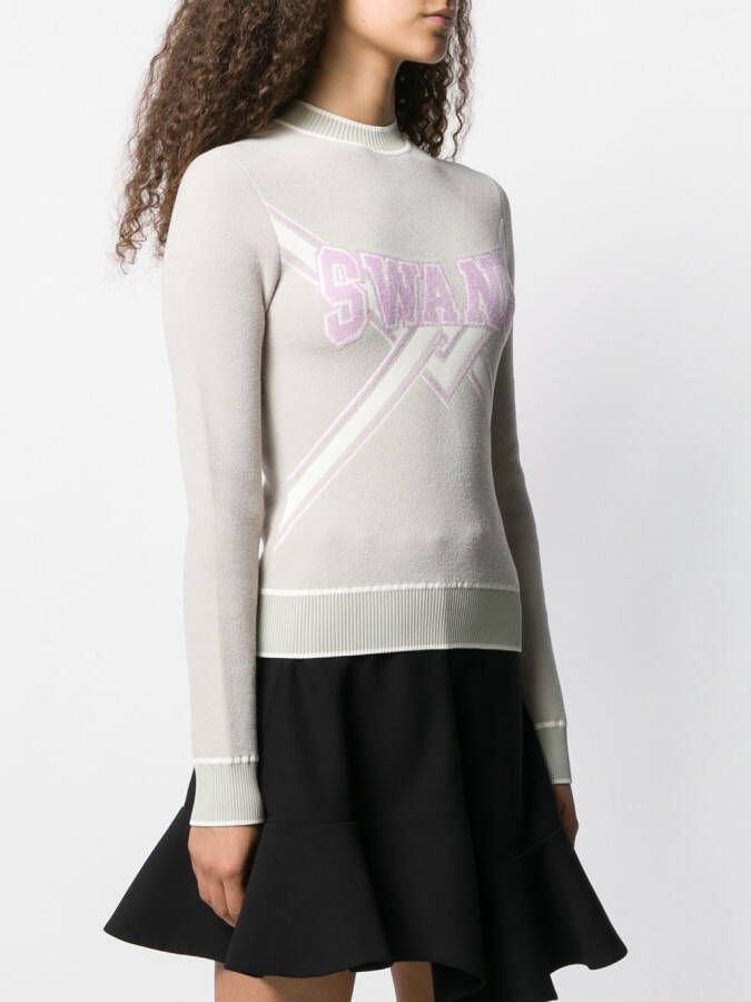 Off-White Trui met zwanen print Beige