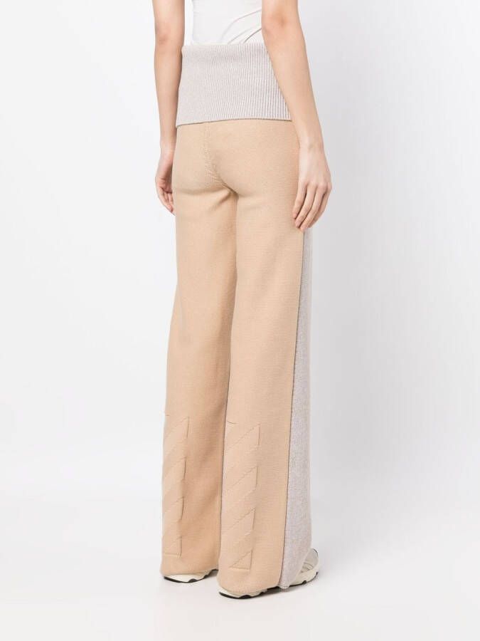 Off-White Tweekleurige broek Beige