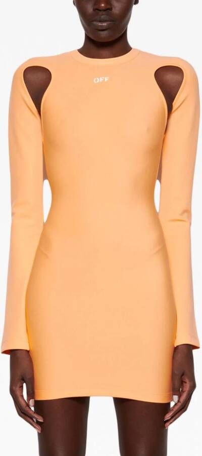 Off-White Uitgesneden mini-jurk Oranje
