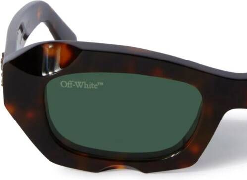 Off-White Eyewear Venezia zonnebril met rechthoekig montuur Bruin