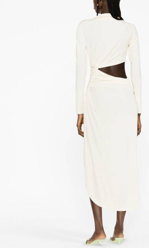 Off-White Gedrapeerde jurk Wit