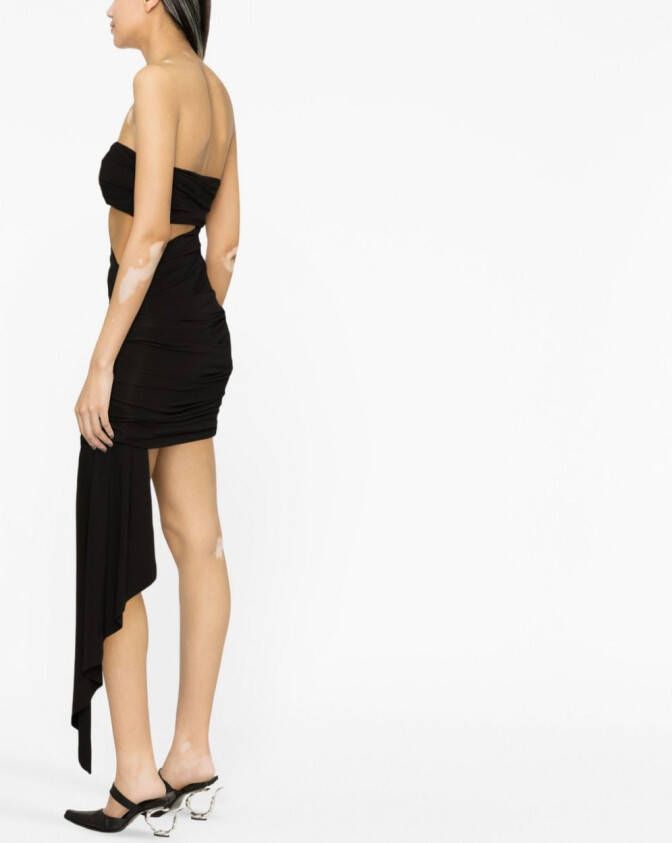 Off-White Strapless mini-jurk Zwart